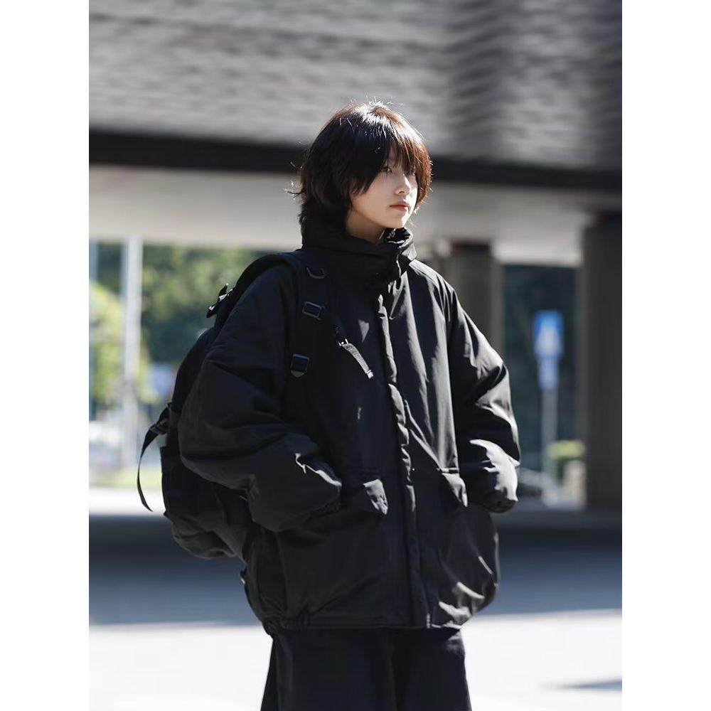 1506/QJ570/P73多口袋机能工装立领宽松男女防泼水冲锋衣1图片