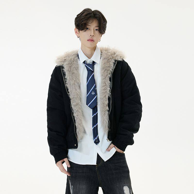 1506/QZSD010/P134座山雕美式毛领连帽棉服外套女冬季加厚棉衣男1,男装棉衣,星座1506
