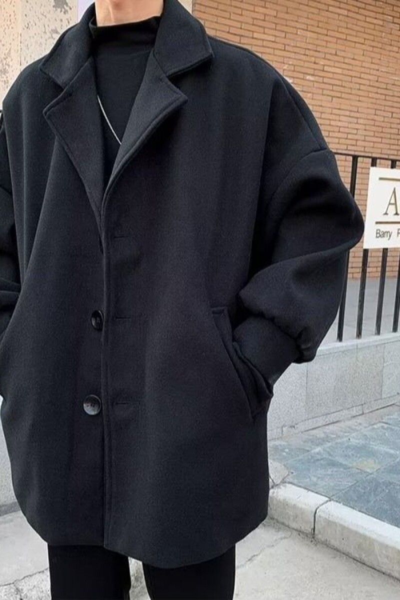 1506/Q5010/P69韩系赫本风黑色毛呢大衣男中长款情侣装外套1,男装毛呢大衣,星座1506