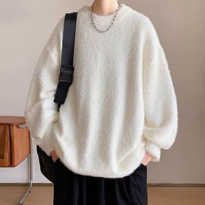 1506/QL0170/P53男生春秋新款海马毛慵懒风针织打底衫2,职场毕业生穿搭图片
