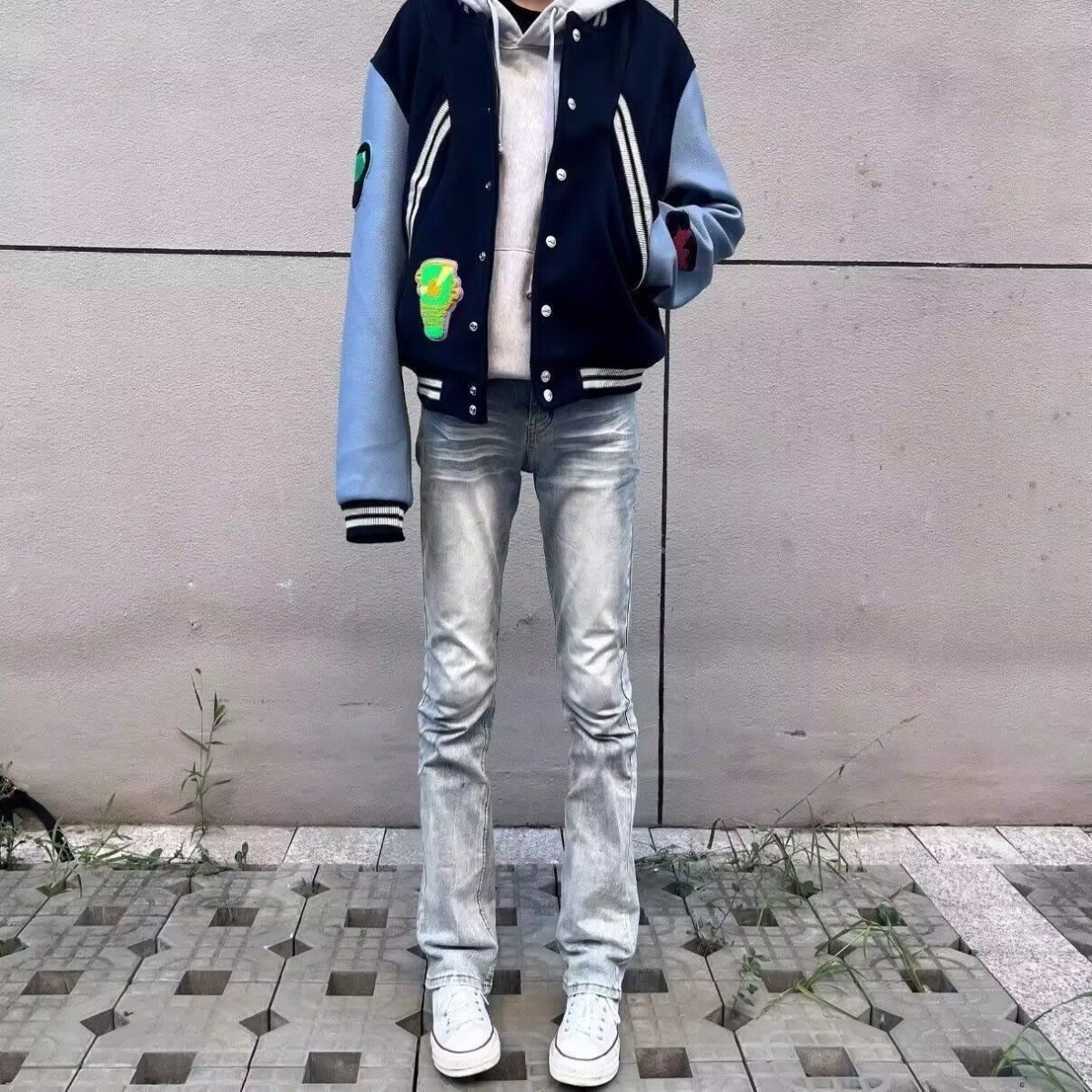 1506/Q85260/P52潮男新款牛仔裤嘻哈ins潮高街潮流痞帅长裤图片