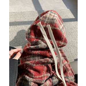 1506/QB4750/P37春秋季美式复古宽松潮流直筒呢料阔腿休闲长裤子2图片
