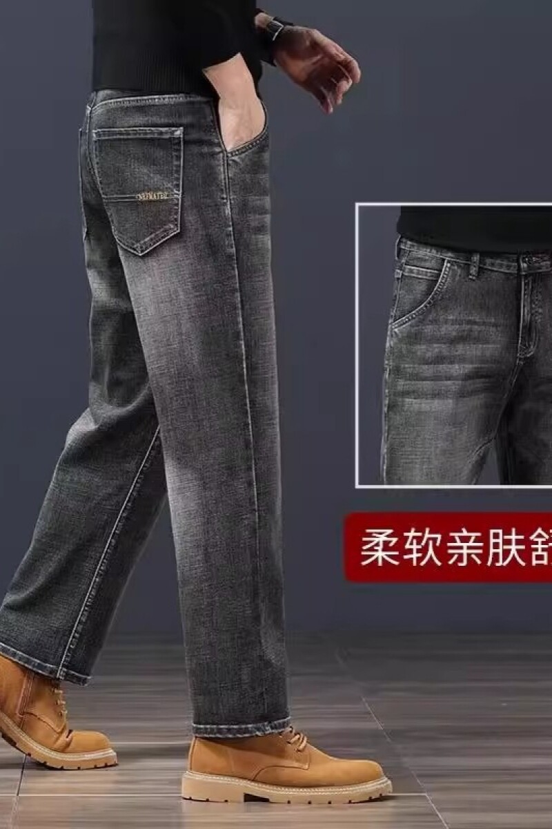 1506/QF10730/P49美式蓝灰色九分牛仔裤男士加绒加厚秋冬新款2,男装牛仔裤,星座1506