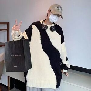 1506/QYM080/P42冬季日系打底衫复古慵懒线衣宽松针织衫外套1图片