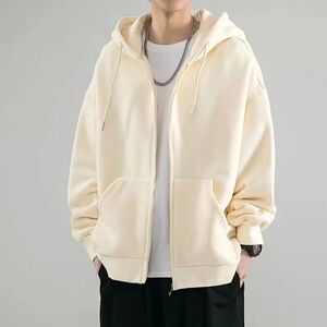 1506/QL010/P31新款卫衣港风宽松简约连帽卫衣开衫男女同款图片