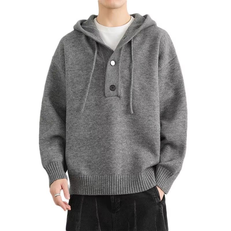1506/ML1051/P57秋冬连帽加绒毛衣男士半开衫针织衫套头上衣2,男装针织衫/毛衣,星座1506