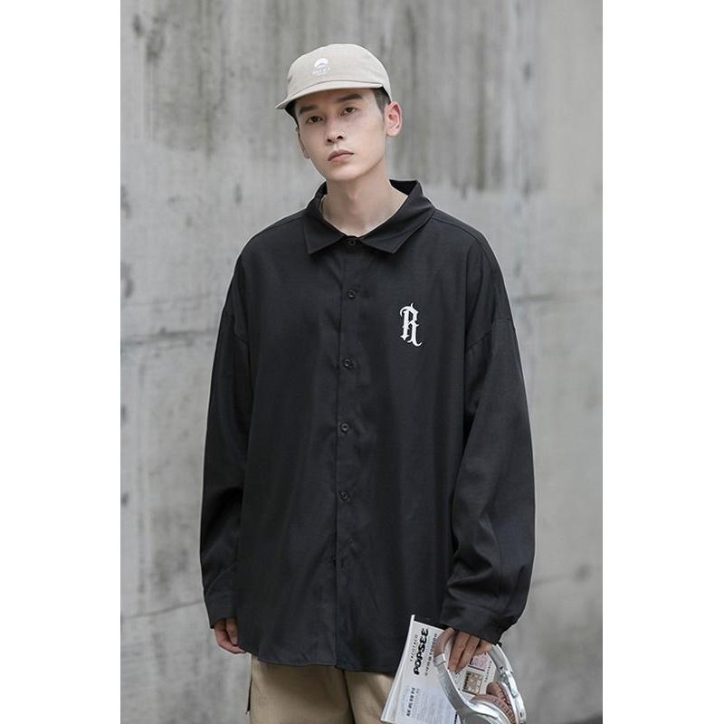 1506/Q8050/P35潮男衬衫男长袖潮青少年衬衣宽松日系休闲外套男,男装衬衫,星座1506