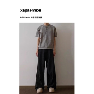 1506/1450/P52春夏高街褶皱宽松直筒速干工装裤情侣休闲裤子图片