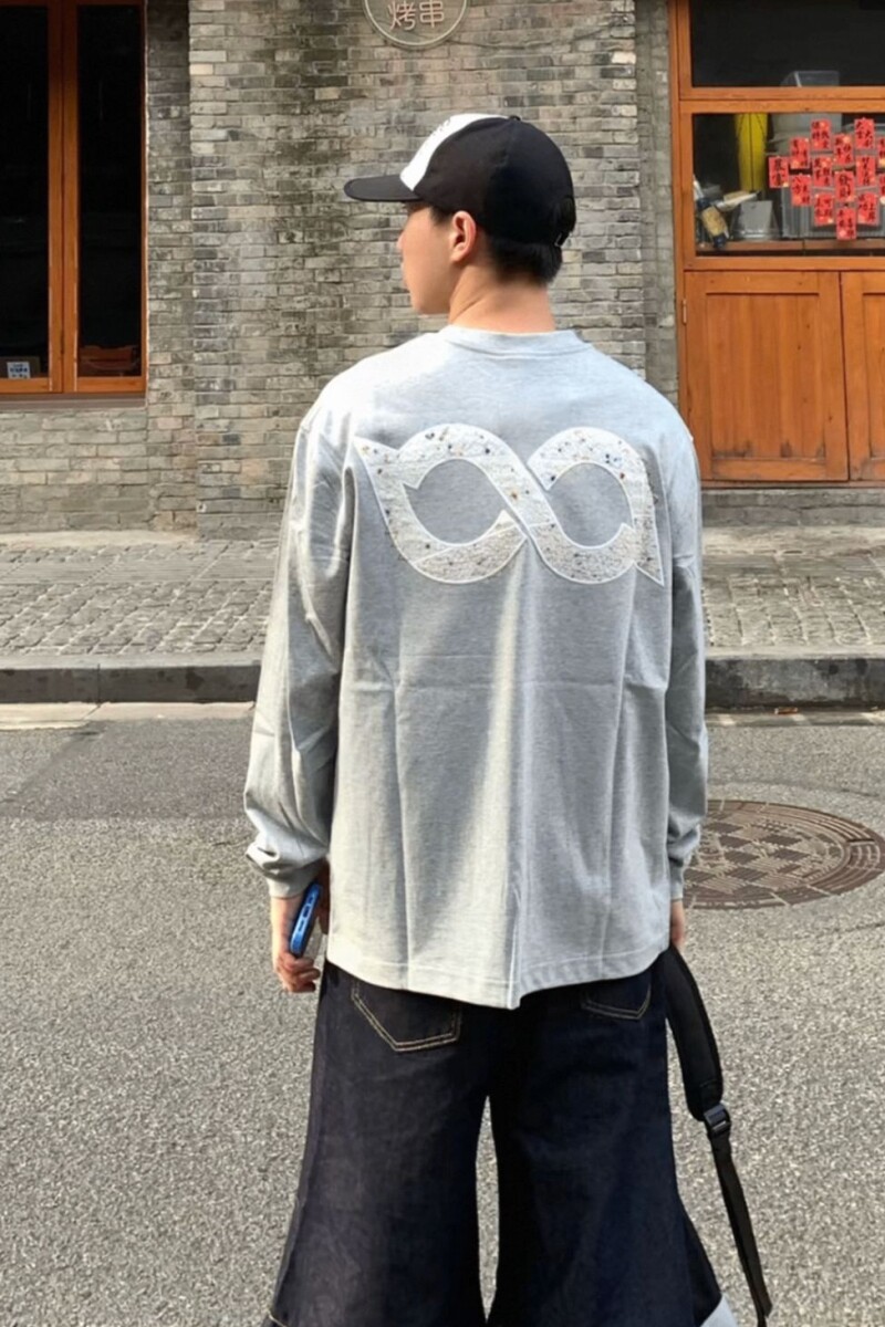 1506/Q10720/P48束口长袖小香风刺绣2025年韩版潮流原宿风卫衣,男装卫衣,星座1506