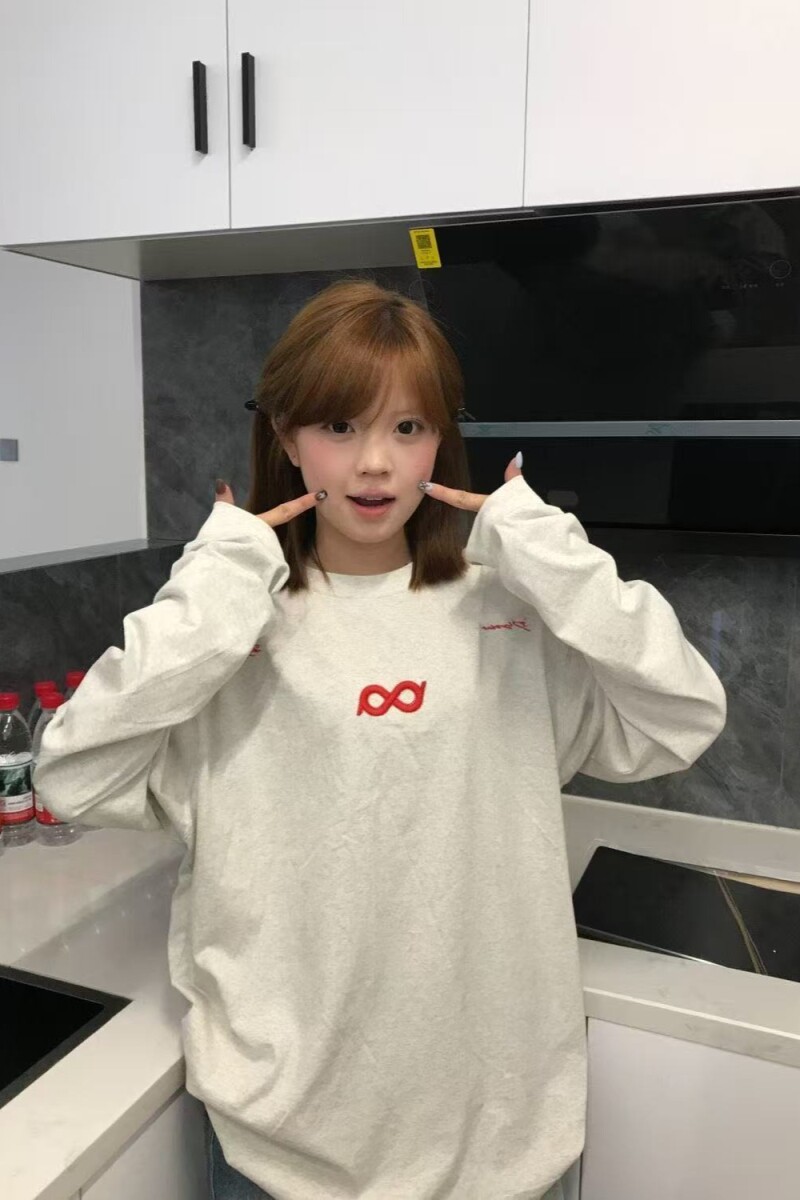 1506/QA10111/P46刺绣字母白灰色长袖t恤女潮牌体恤重磅2025年潮1,男装T恤,星座1506