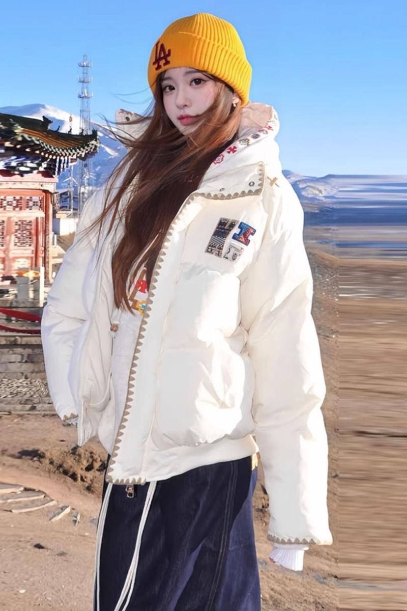 1506/Q9990/P80超好看民族风复古刺绣羽绒棉袄2025年情侣面包服潮,男装民族服装,星座1506