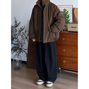 1506/QJ570/P73美式复古机能风工装外套男女休闲可拆卸帽夹克1