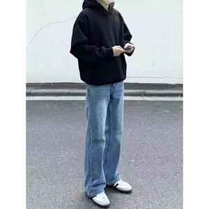 1506/QG810/P47港风潮男新款个性牛仔裤潮流痞帅长裤图片