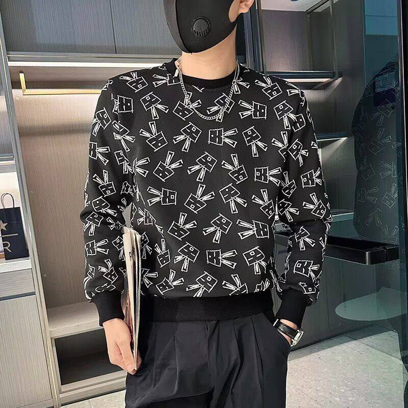 1506/QT4030/P39印花秋冬卫衣男秋季新款圆领宽松上衣潮1,男装卫衣,星座1506
