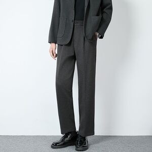 1506/QMN80/P54小西裤男士秋季韩版潮流修身直筒九分裤子1图片