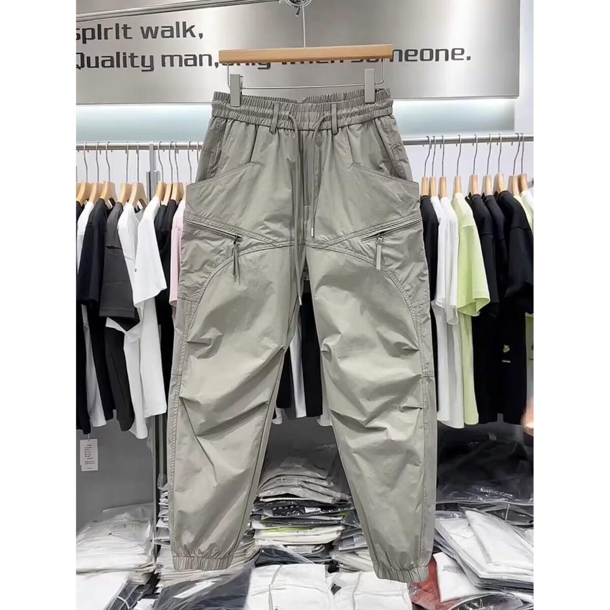1506/QK250/P50男士工装裤时尚潮流休闲裤束脚裤速干哈伦裤男,男装工装外套,星座1506