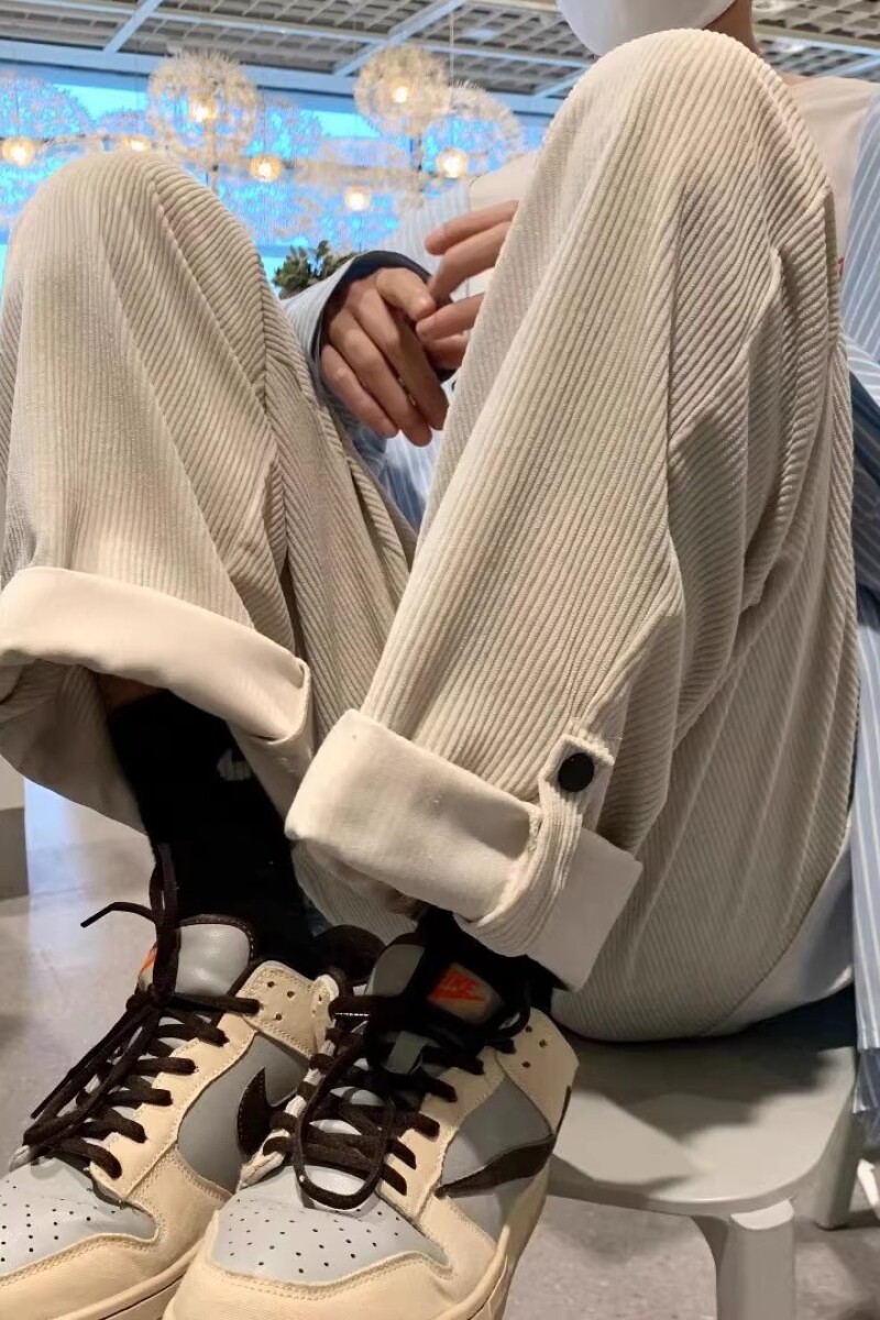 1506/QG30170/P31美式复古秋季新款灯芯绒直筒裤子男1,男装休闲裤,星座1506