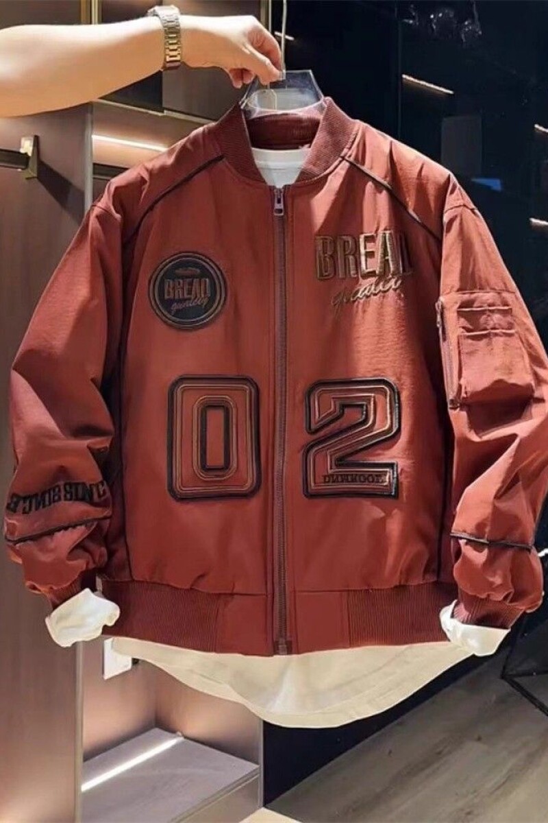 1506/Q76510/P74秋重工艺刺绣夹克男潮牌字母街头风复古棒球服,男装夹克,星座1506
