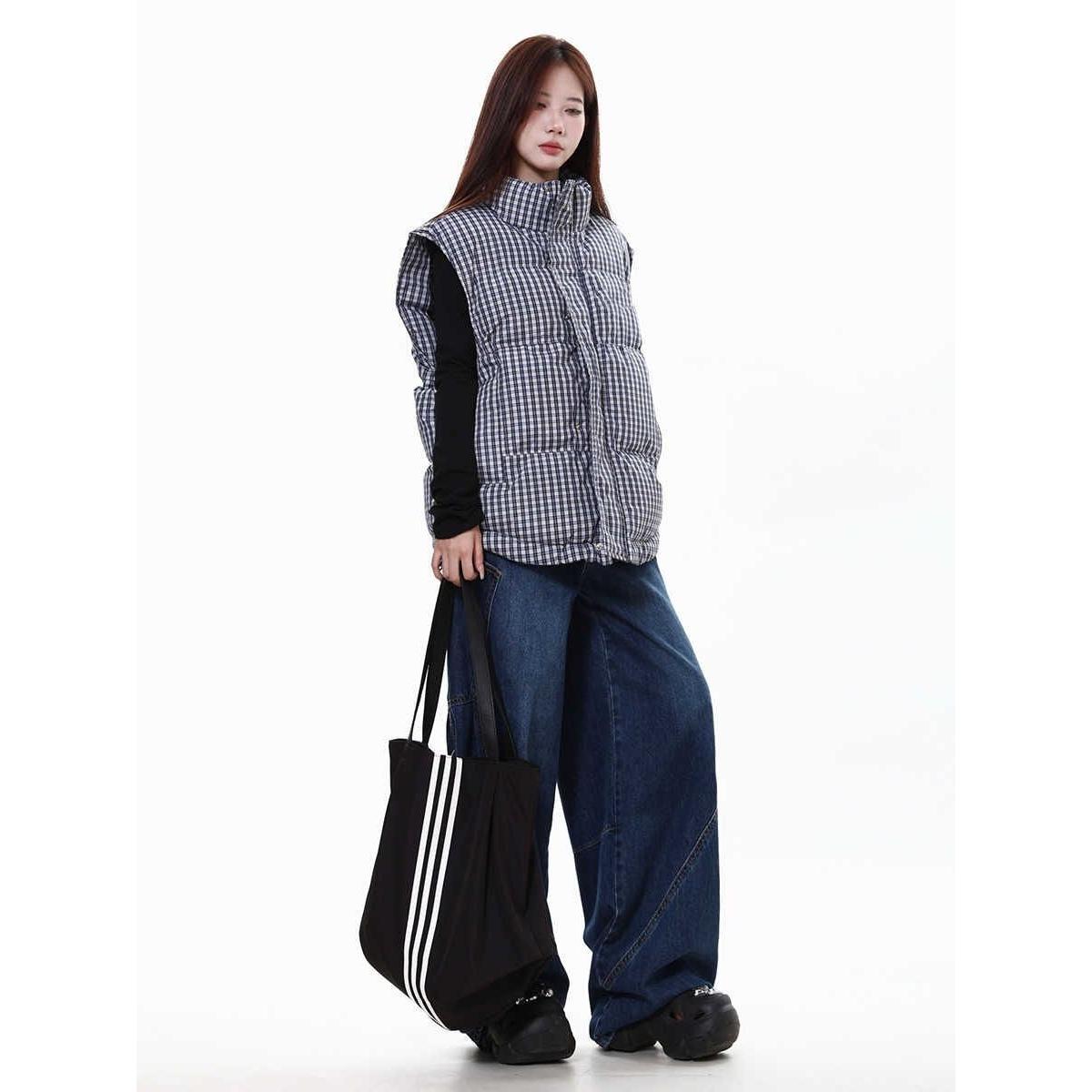 1506/QA020/P45【可压图】光版色织格子立领棉衣棉服马甲男女同款,女装棉衣/棉服,星座1506