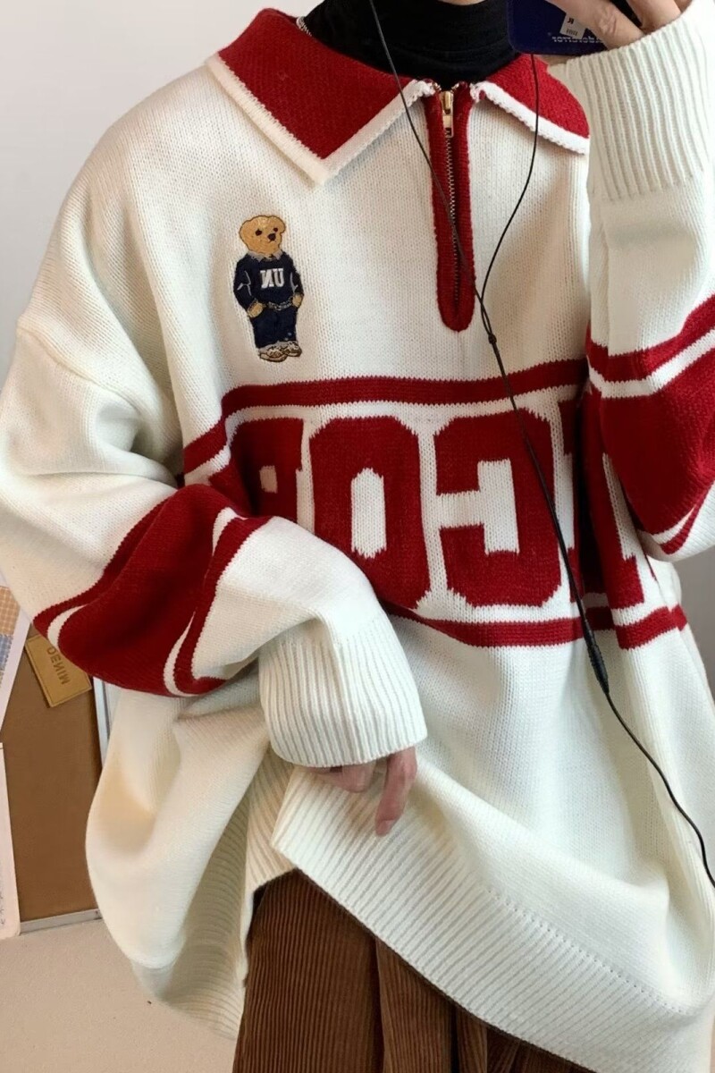 1506/Q5830/P42日系毛衣男女秋装慵懒风复古软糯套头纽扣针织1,男装针织衫/毛衣,星座1506