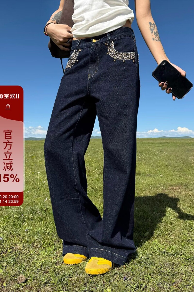 1506/QN90310/P60个性字母牛仔裤嘻哈潮高街潮流痞帅长裤1,男装牛仔裤,星座1506
