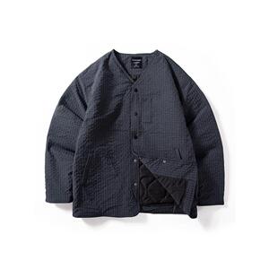 1506/M93321/P84复古阿美咔叽男纯色无领棉衣棉服外套2图片