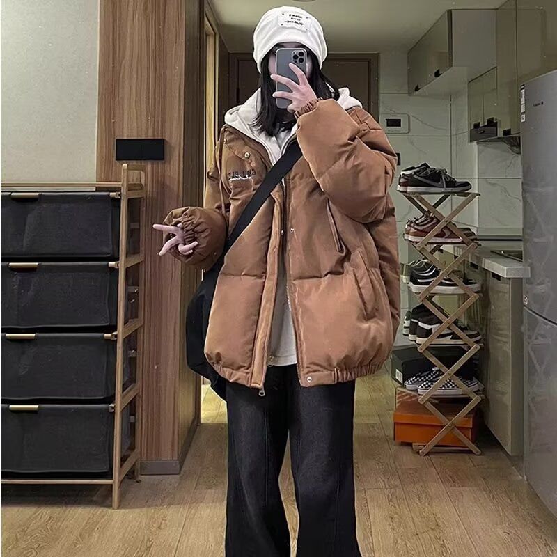 1506/MY106/P70美式oversize棉服男女冬季学生假两件加厚棉衣棉袄,男装棉衣,星座1506