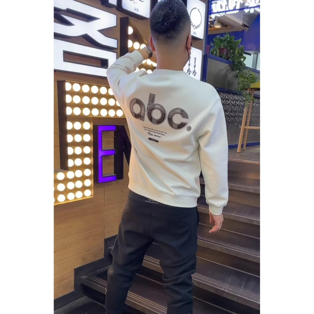 1506/QW6080/P37印花秋冬卫衣男春秋季韩版新款圆领宽松上衣，男装卫衣，星座1506