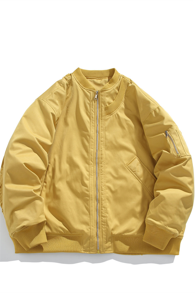 1506/312/P80美式复古棒球领休闲夹克秋冬宽松夹棉棉服棉衣外套,男装棉衣,星座1506