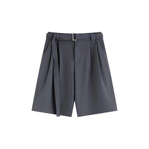 1506/QD160/P44潮流飘带短裤男夏季宽松百搭纯色休闲垂感五分西裤图片