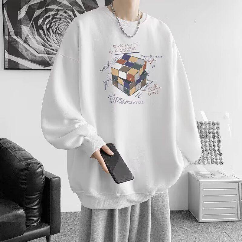 1506/QR51000/P39男士美式重磅卫衣秋季衣服圆领长袖上衣潮牌,男装卫衣,星座1506