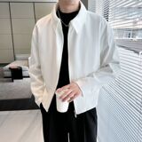 1506/QW6420/P60韩版男行政夹克简约百搭斜纹双拉链飞行夹克外套1，男装夹克，星座1506