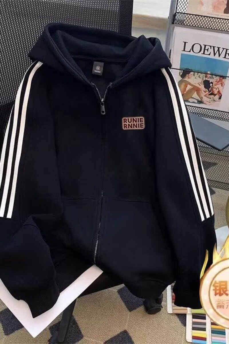 1506/QRL6200/P57卫衣男连帽春秋季港风宽松潮牌印花百搭外套1,女装短外套,星座1506