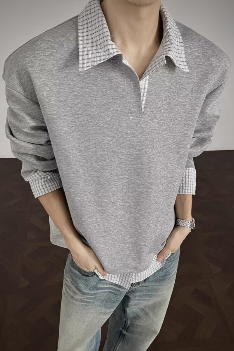 1506/QC1950/P45假两件卫衣男女重磅宽松休闲百搭情侣打底上衣2,男装T恤,星座1506