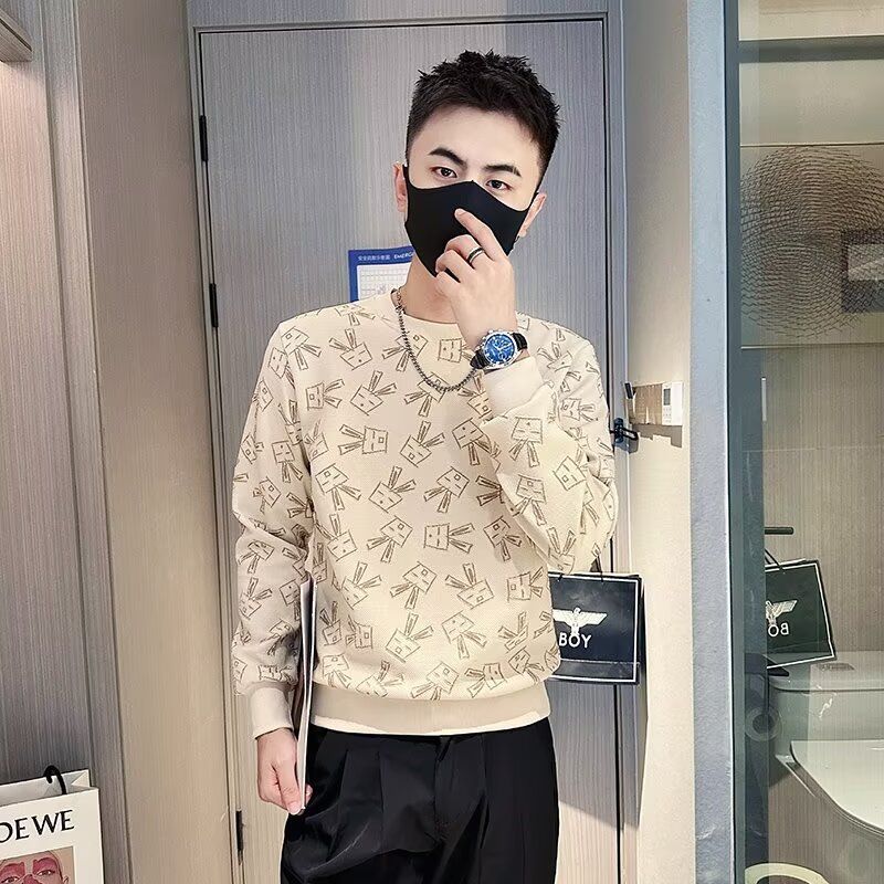1506/QT4030/P39印花秋冬卫衣男秋季新款圆领宽松上衣潮1,男装卫衣,星座1506