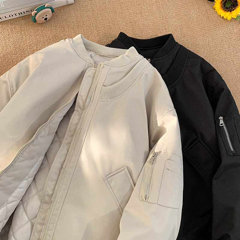 1506/312/P80保暖潮牌宽松夹克高街加厚ins棒球棉衣服外套痞帅,男装夹克,星座1506