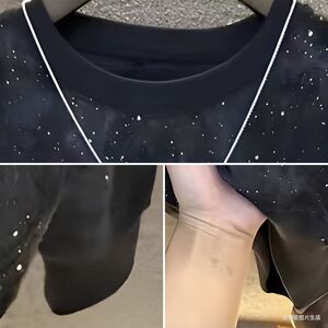 1506/QT5500/P45原版质量复合满天星 2025年高街潮流卫衣男图片