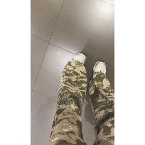 1506/QK620/P45迷彩工装裤男款秋牛仔裤高街vibe直筒弯刀微喇裤图片