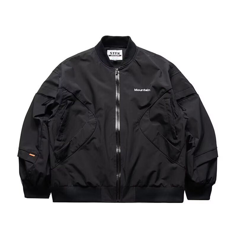 1506/QJ2050/P70户外复古飞行员夹克情侣宽松棒球服工装外套男潮,男装夹克,星座1506