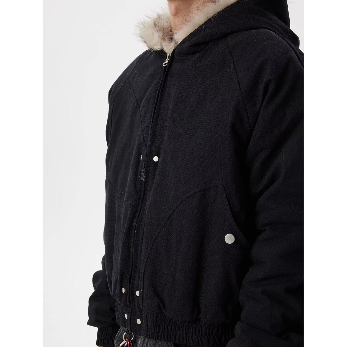 1506/Q86130/P90潮座山雕毛绒连帽棉服男女2025冬季美式棉衣,男装棉衣,星座1506