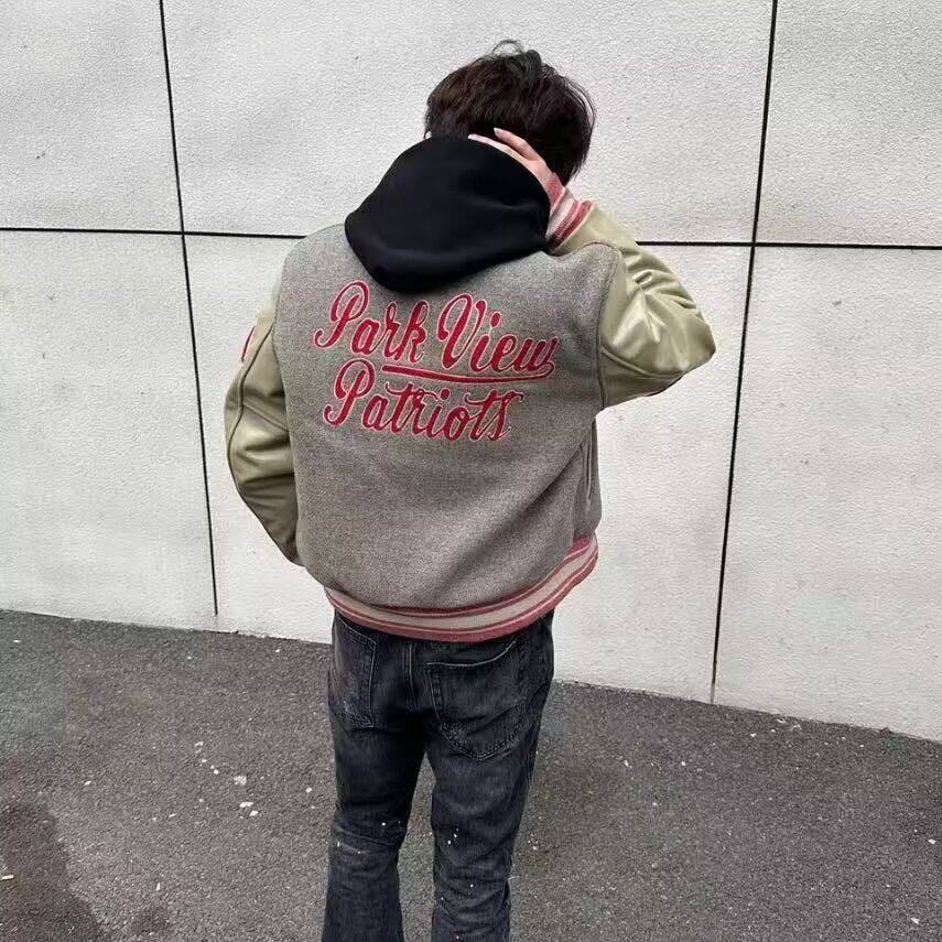 1506/QT1690/P66美式复古撞色棒球服外套毛巾绣新款飞行员夹克潮,男装夹克,星座1506
