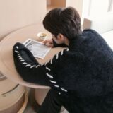 1506/QM080/P59男装加厚宽松圆领针织衫外套慵懒风情侣毛衣男2，男装针织衫/毛衣，星座1506