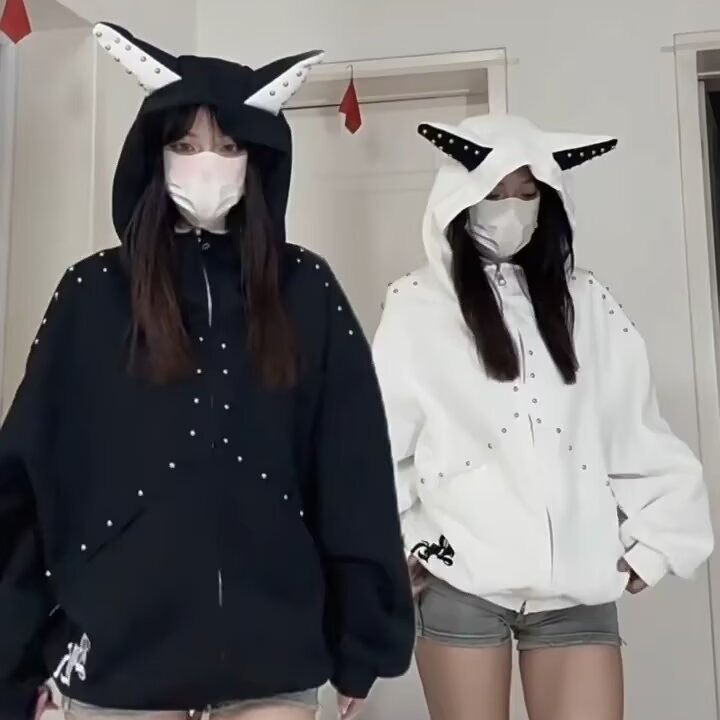 1506/QDX2040/P66潮牌连帽卫衣男美式宽松重磅情侣上衣帽衫,男装卫衣,星座1506