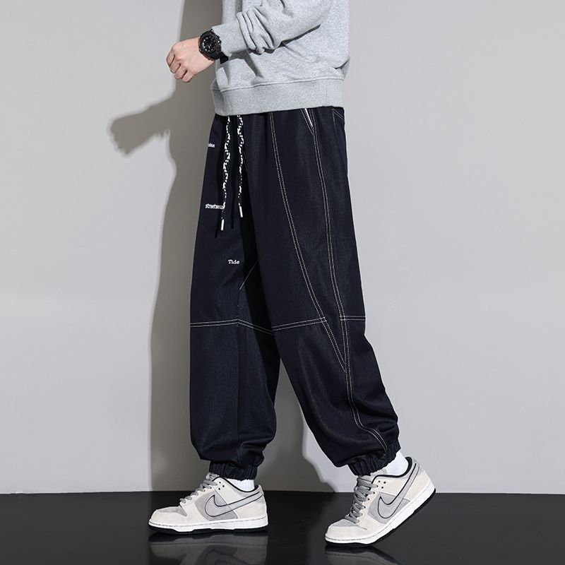 1506/QJYF-M88020/P67牛仔裤男潮流刺绣时尚宽松弯刀休闲裤2,男装牛仔裤,星座1506