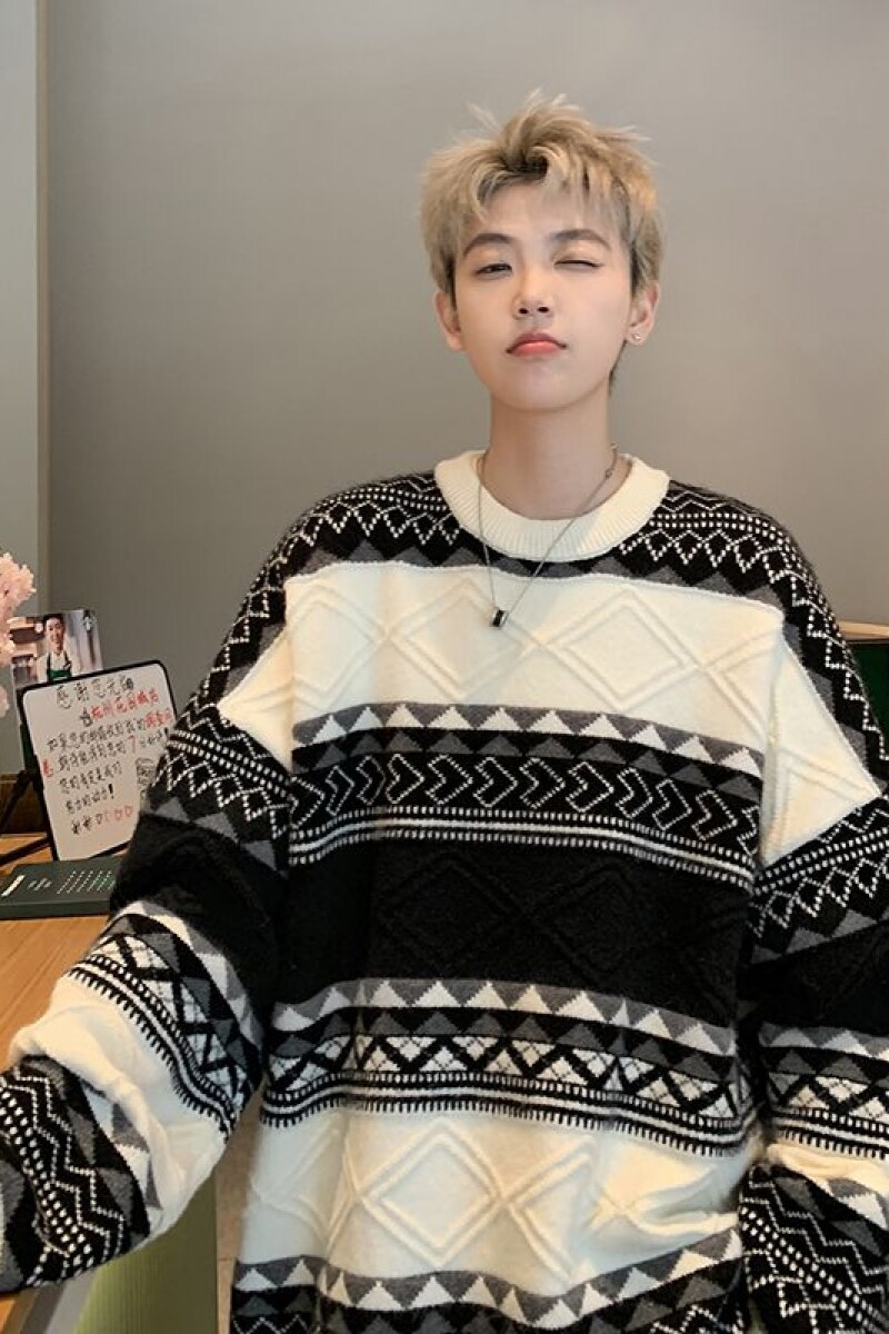 1506/QMY0020/P48毛衣男款冬季美式复古外套慵懒风,男装针织衫/毛衣,星座1506