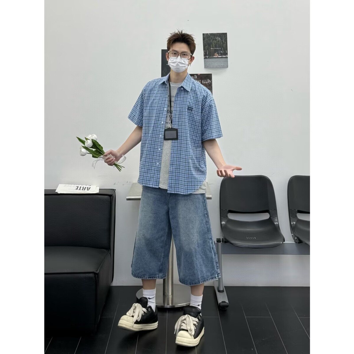 1506/QC1300/P39复古衬衫男夏装港风学生宽松新款男装上衣外穿,男装衬衫,星座1506