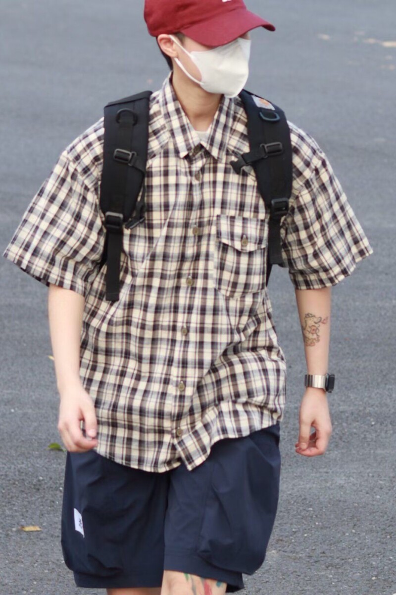 1506/QC1260/P40复古衬衫男夏装港风学生宽松小众设计感男装上衣,男装衬衫,星座1506
