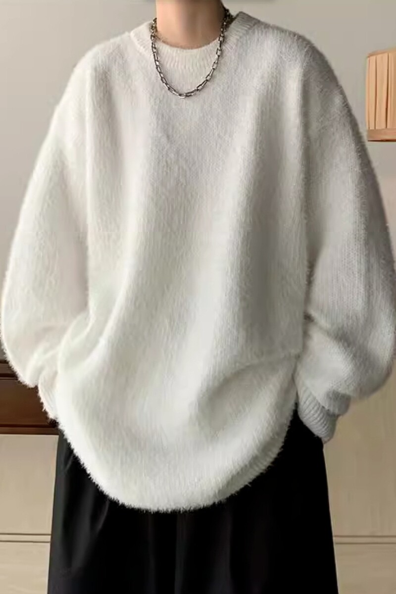1506/QL0170/P53马海毛毛衣男秋冬季圆领针织衫慵懒风宽松外套1,男装针织衫/毛衣,星座1506
