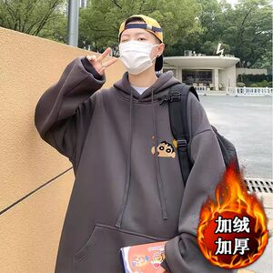 1506/Q贝贝绒J150后小新0/P40秋冬季港风宽松潮牌印花百搭外套图片