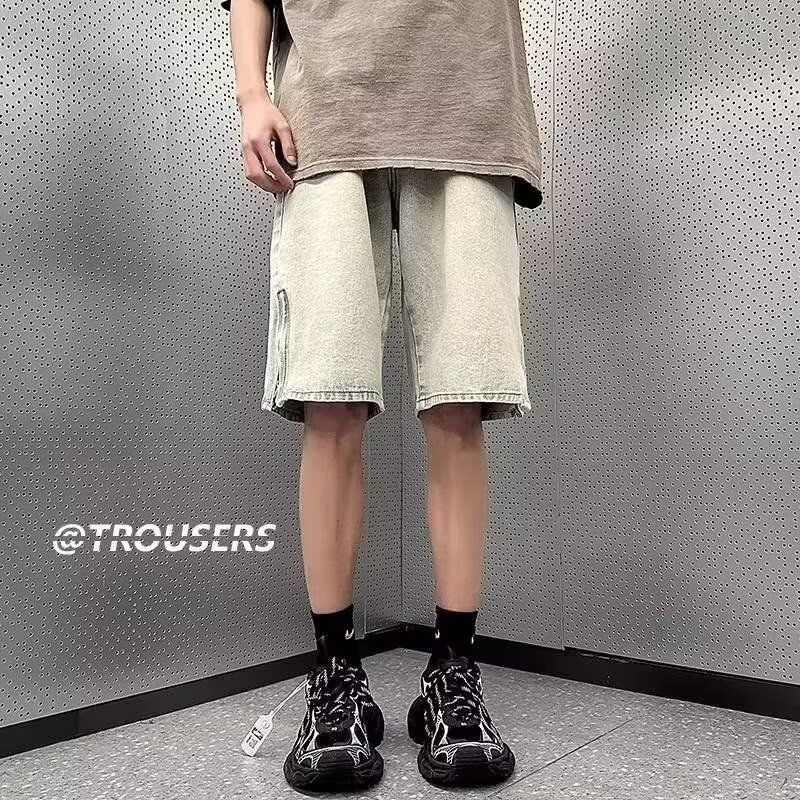 1506/Q305/40夏季短裤男潮牌薄款宽松大码运动休闲五分牛仔裤子,男装牛仔裤,星座1506
